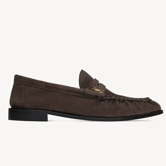 Saint Laurent LE LOAFER SUPPLE 15 MOC SUEDE
DARK CHOCOLATE BROWN SIZE 38 NEW - Picture 9 of 10